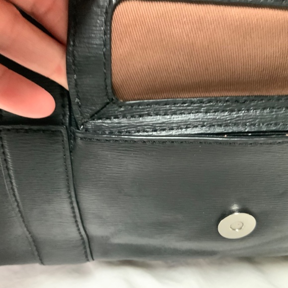 Lauren Ralph Lauren Black Leather Satchel Bag - Picture 7 of 10